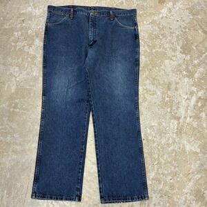 Wrangler Jeans Men 40x30 Blue Pants Slim Cowboy 936PWD Western Denim Fits 40x29